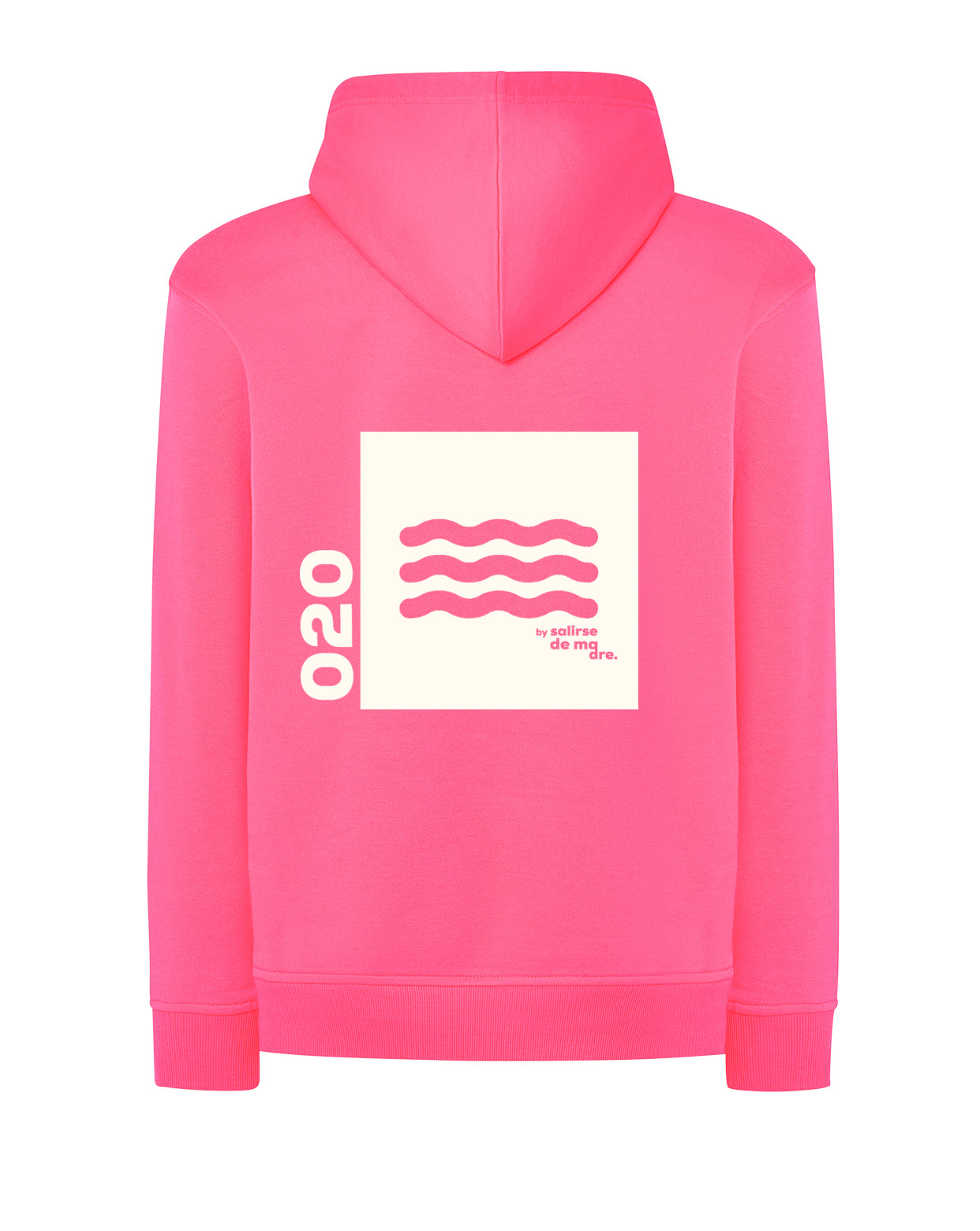 HOODIE BIG "00" FLUOR AND CREAM