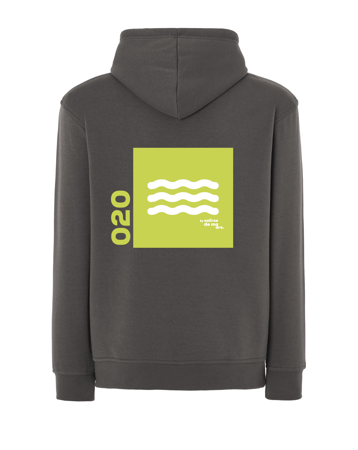 HOODIE "00" GRIS GRAFITO AND LIMA