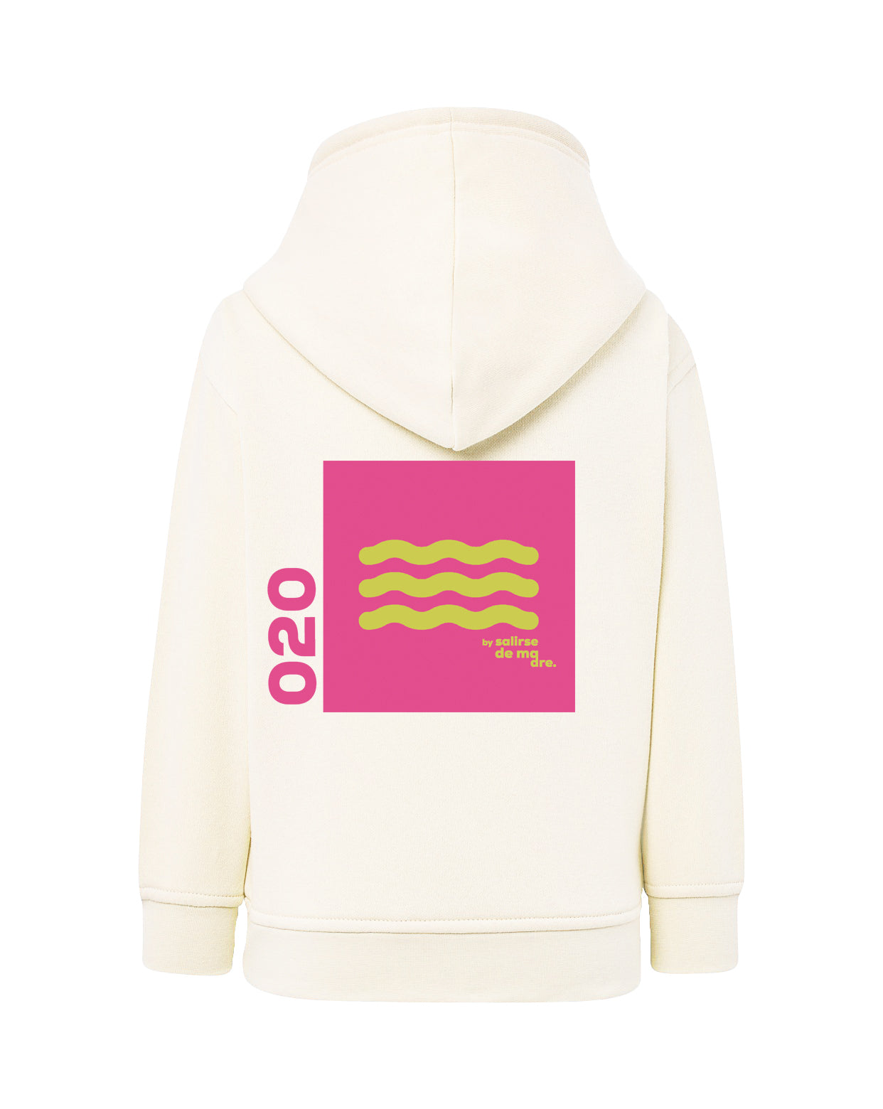HOODIE "00" CREAM AND FUCSIA