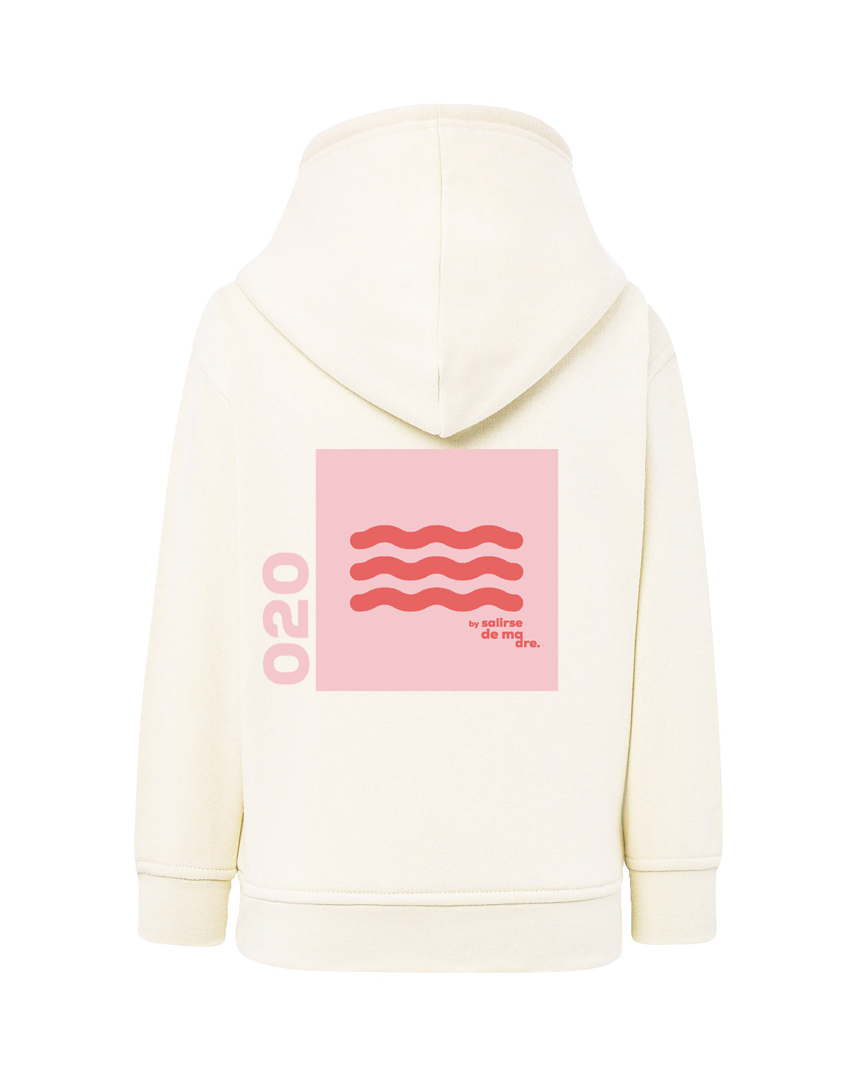 HOODIE "00" CREAM AND SOFT PINK