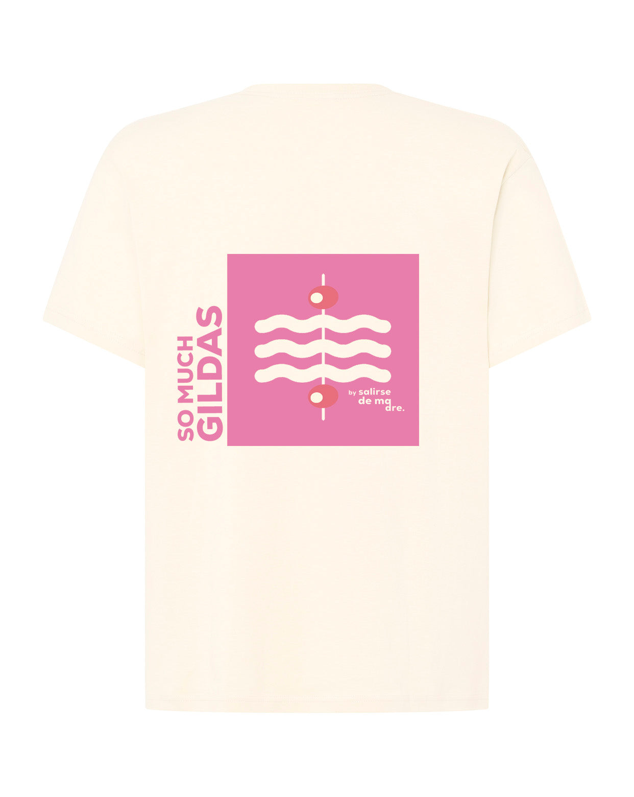 CAMISETA ADULTO "SO MUCH GILDAS" CREAM AND PINK
