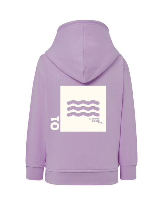 HOODIE "00" LAVANDA AND CREAM