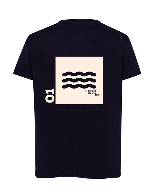 CAMISETA "00" AZUL NAVY AND CREAM