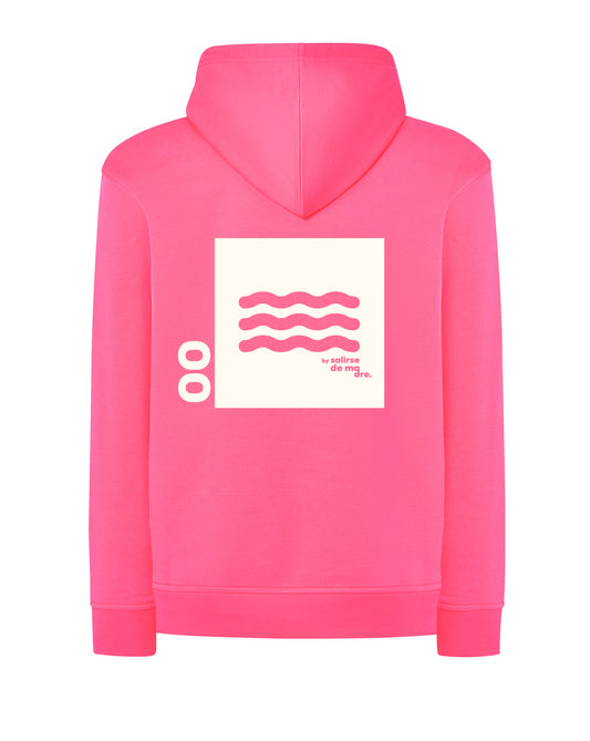 HOODIE BIG "00" FLUOR AND CREAM