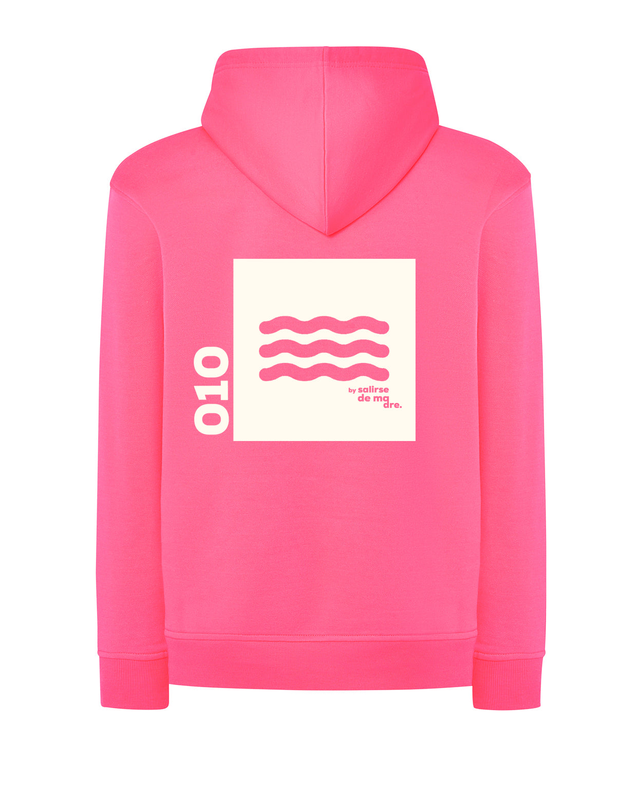 HOODIE BIG "00" FLUOR AND CREAM