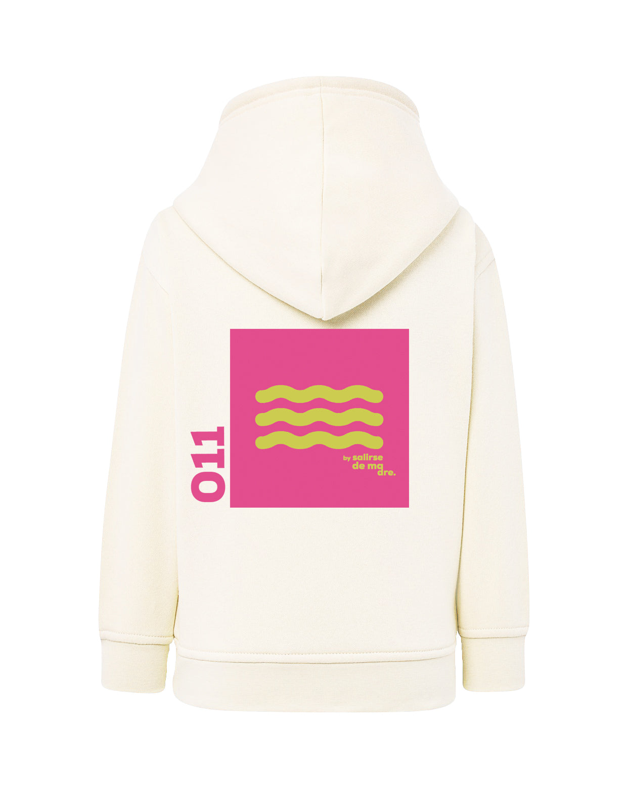 HOODIE "00" CREAM AND FUCSIA