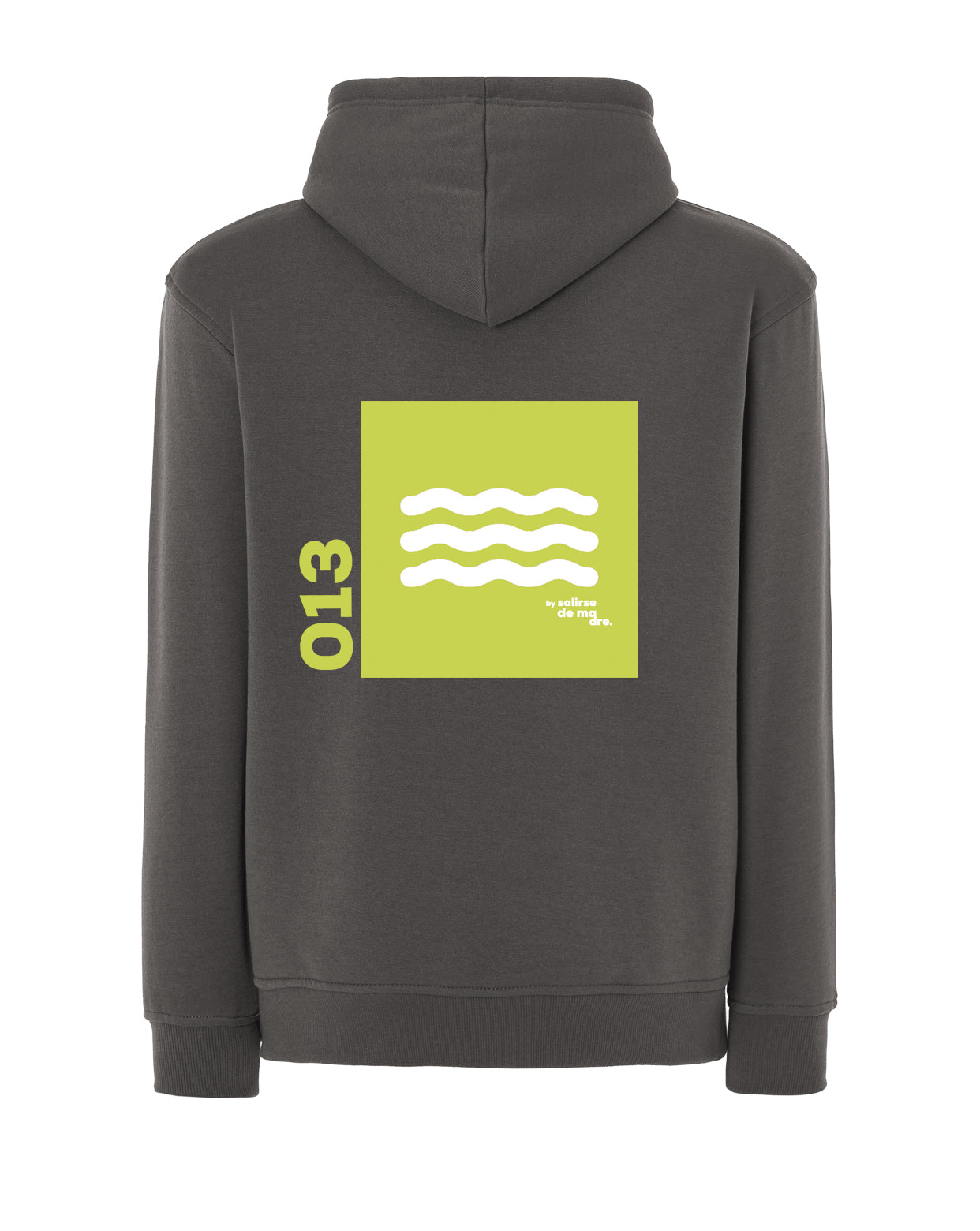 HOODIE "00" GRIS GRAFITO AND LIMA