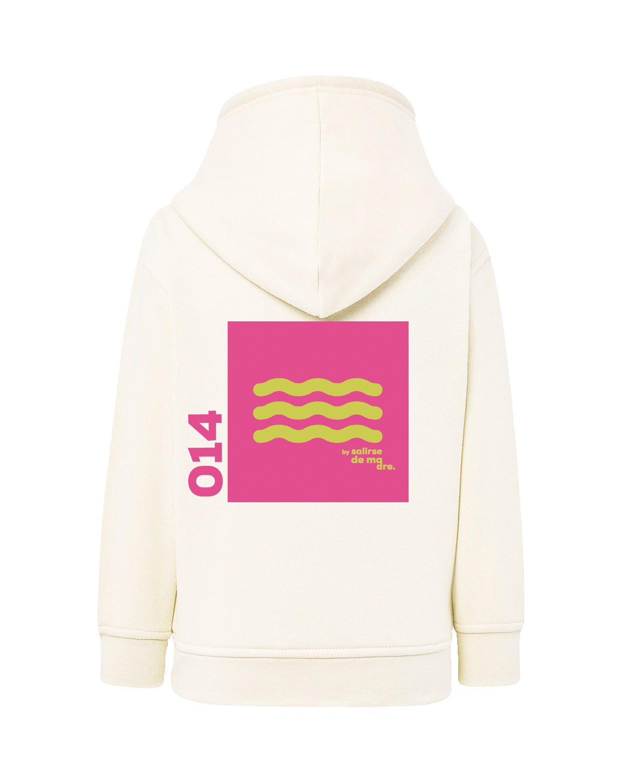 HOODIE "00" CREAM AND FUCSIA