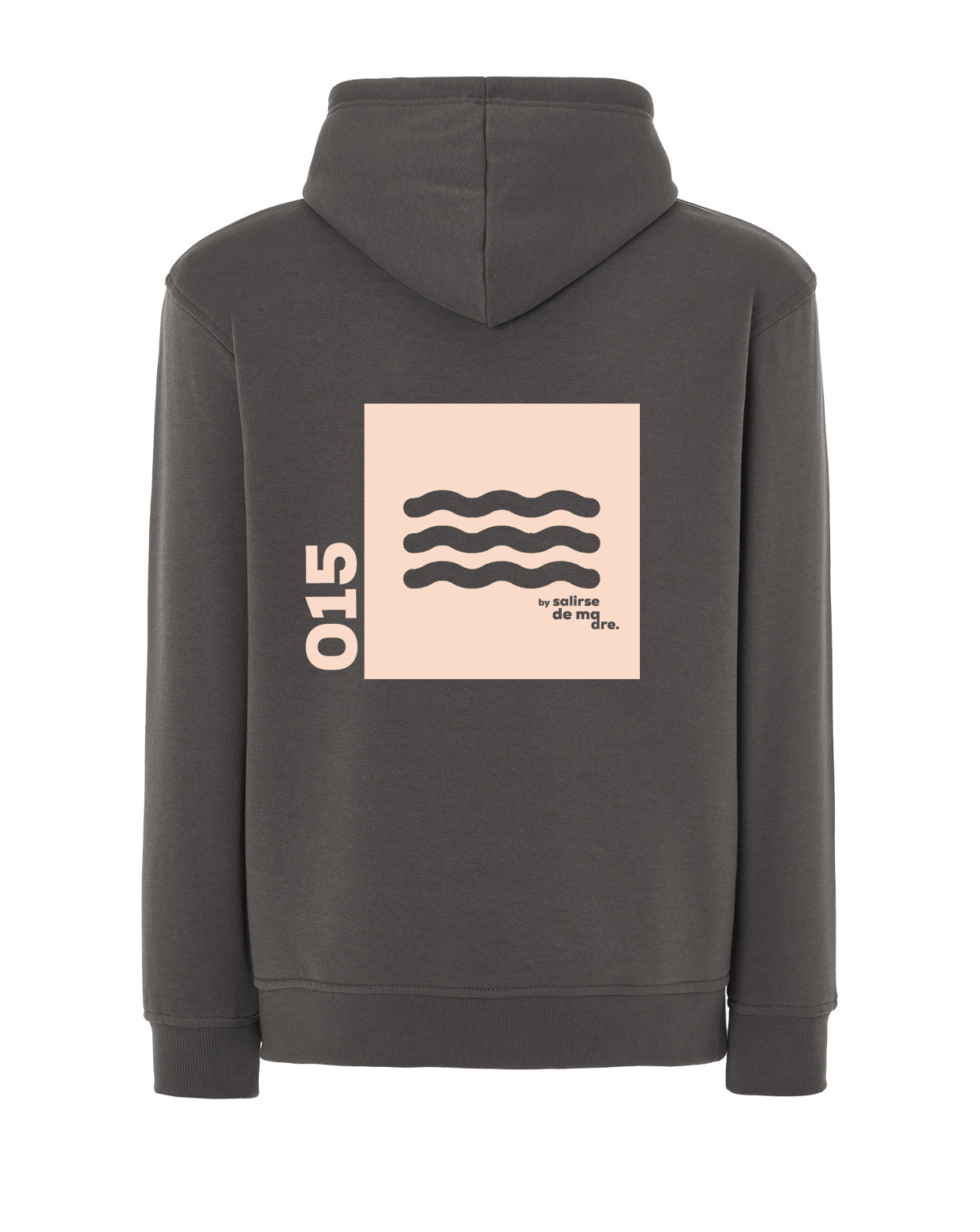 HOODIE "00" GRIS GRAFITO AND CREAM
