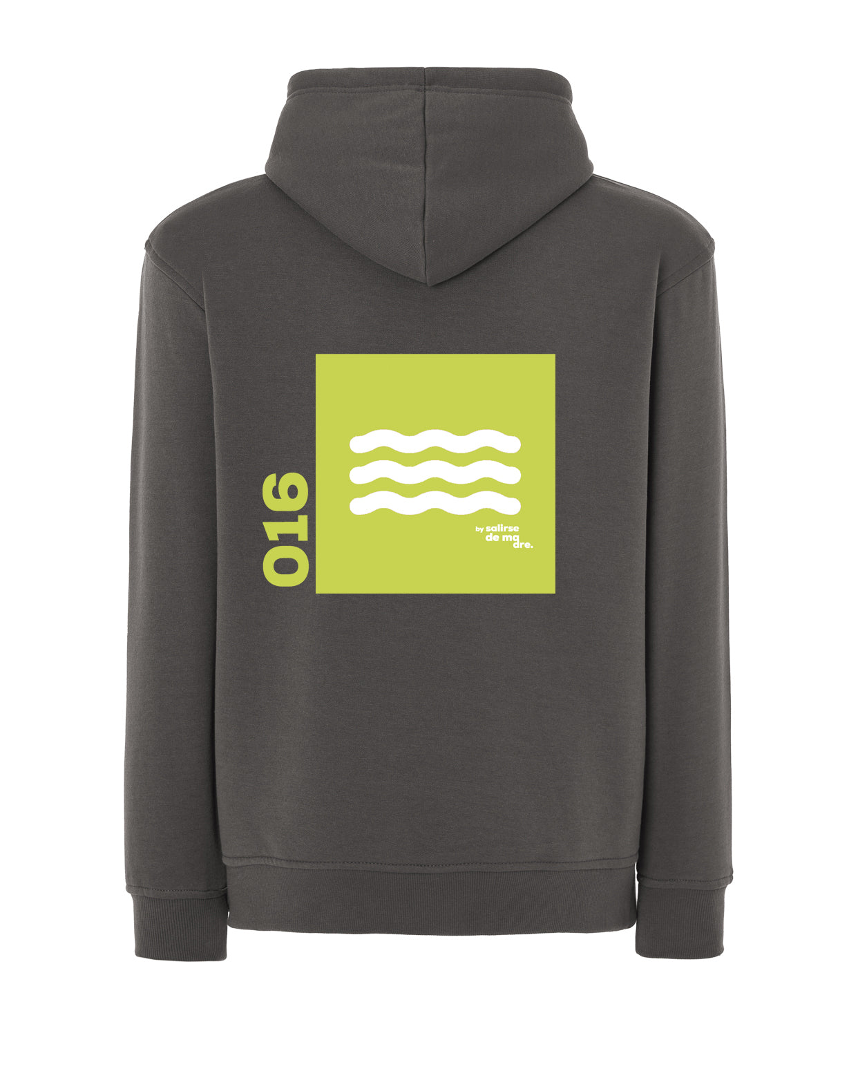 HOODIE "00" GRIS GRAFITO AND LIMA