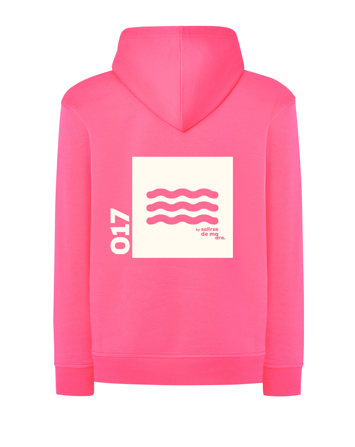 HOODIE BIG "00" FLUOR AND CREAM