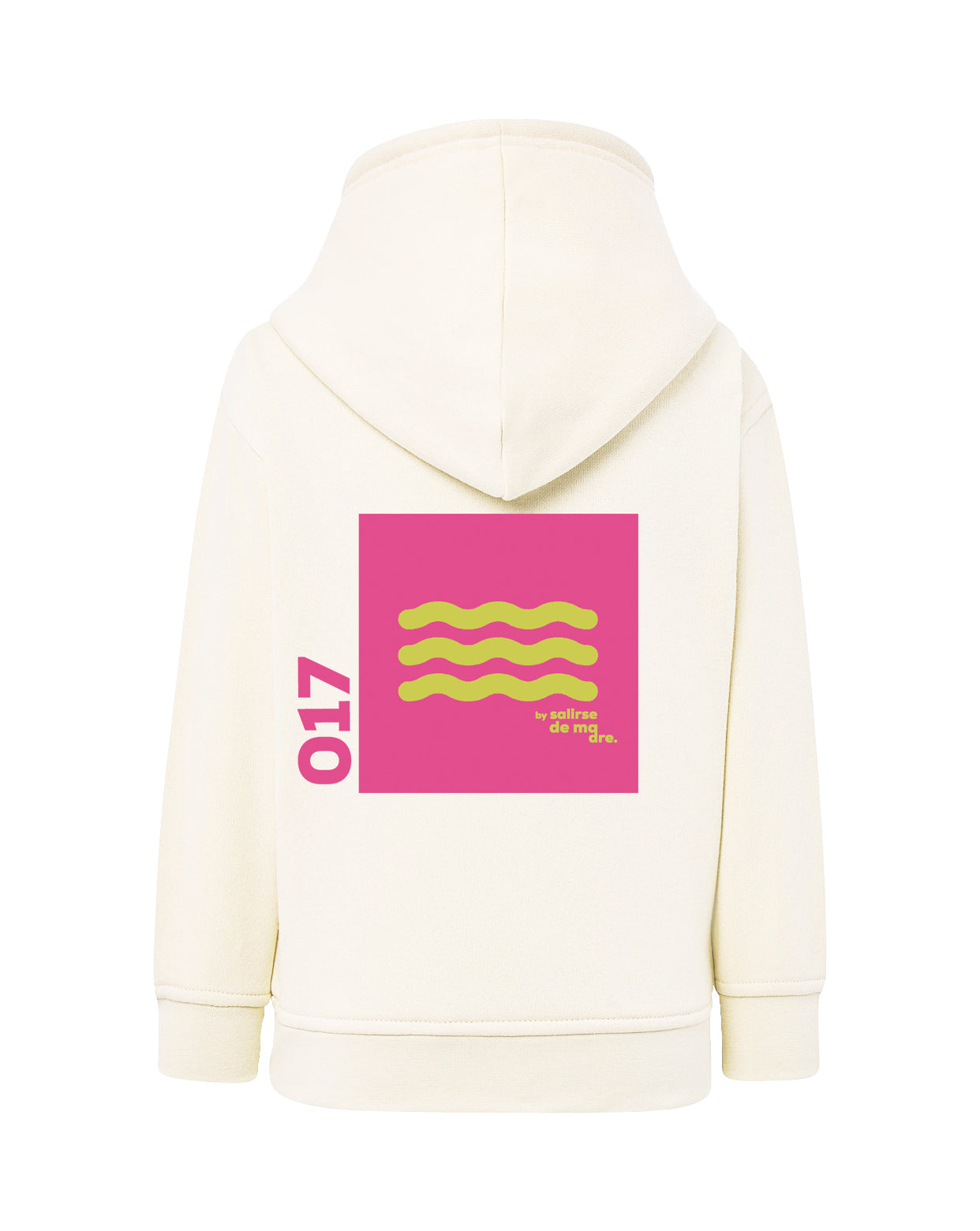 HOODIE "00" CREAM AND FUCSIA