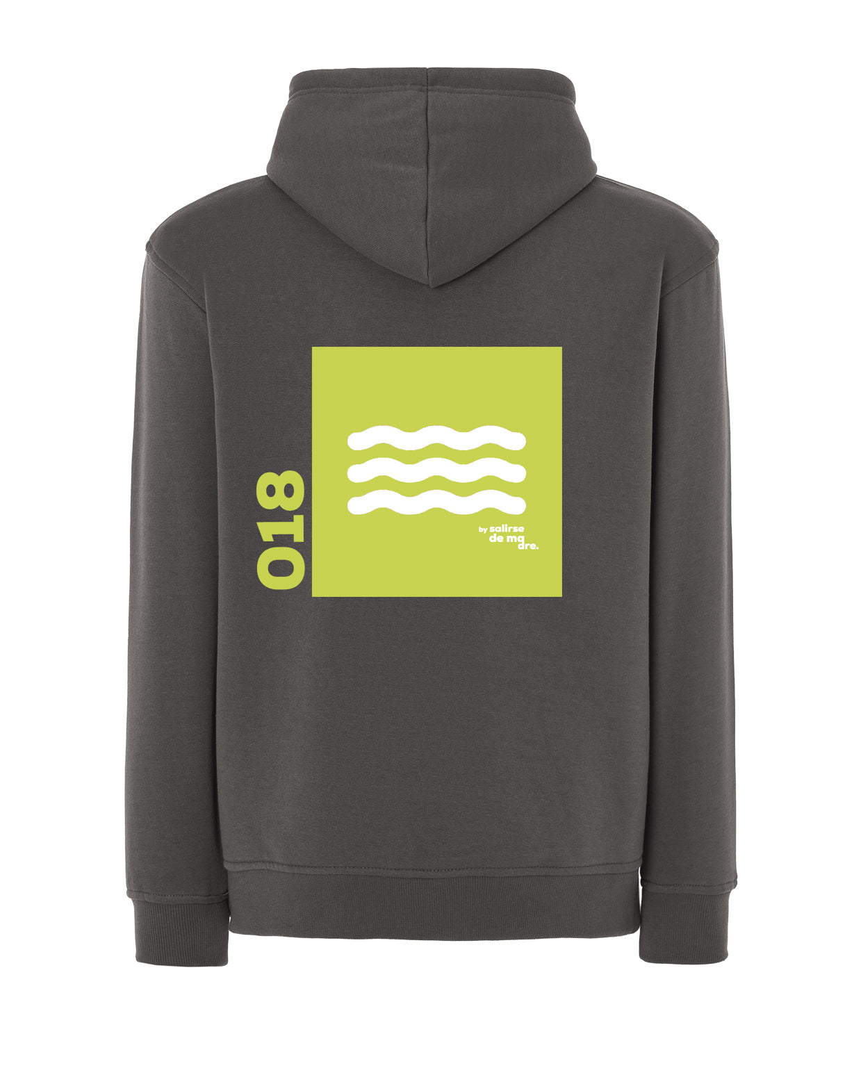 HOODIE "00" GRIS GRAFITO AND LIMA