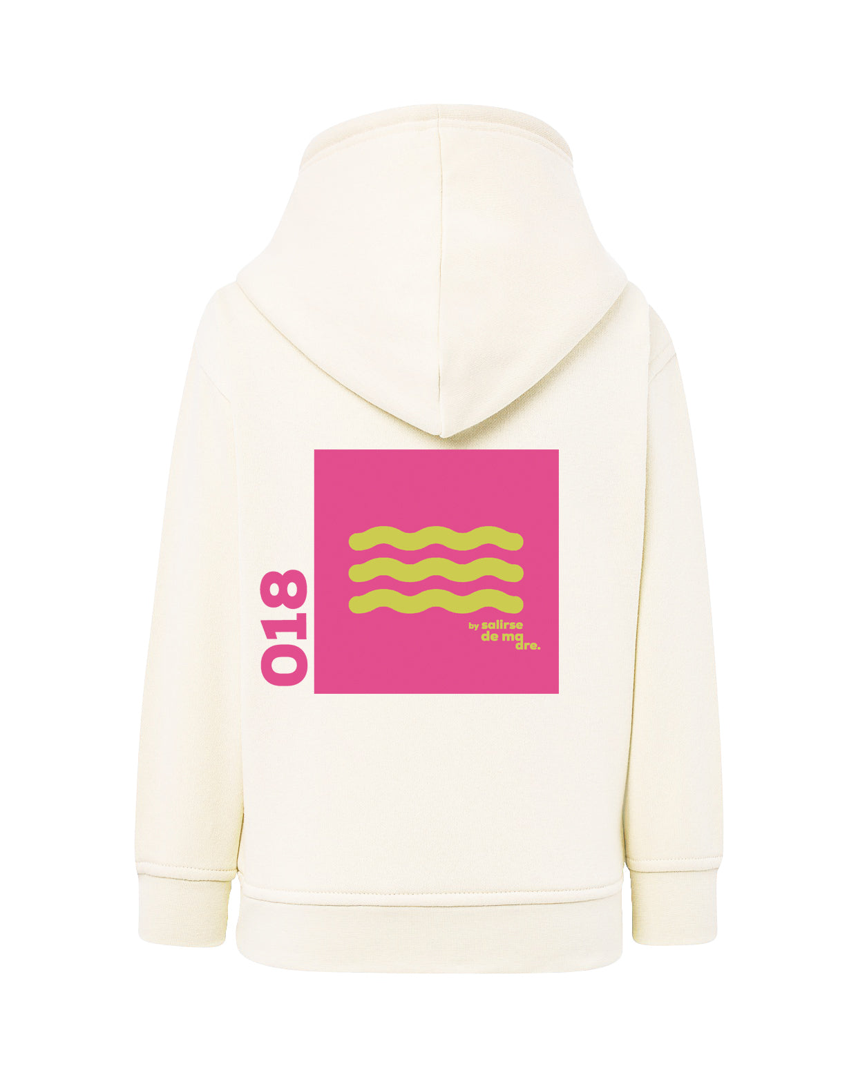 HOODIE "00" CREAM AND FUCSIA
