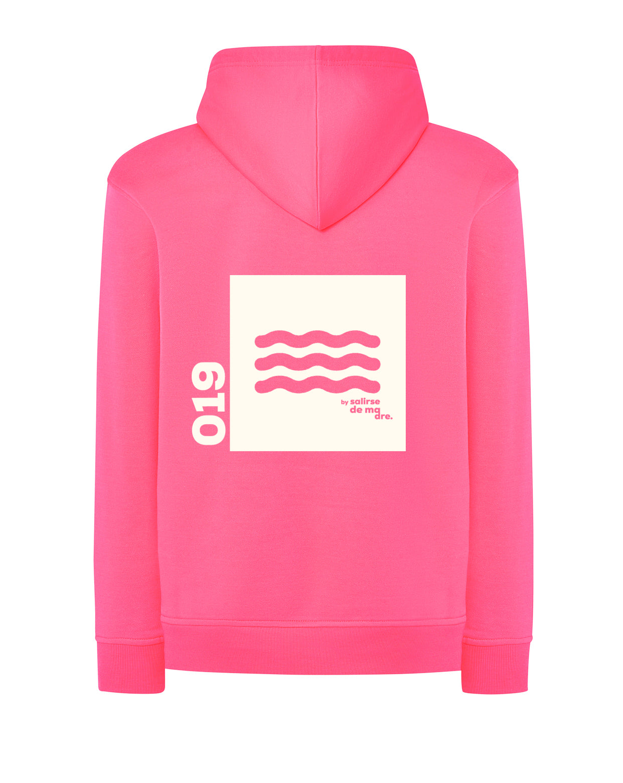 HOODIE BIG "00" FLUOR AND CREAM