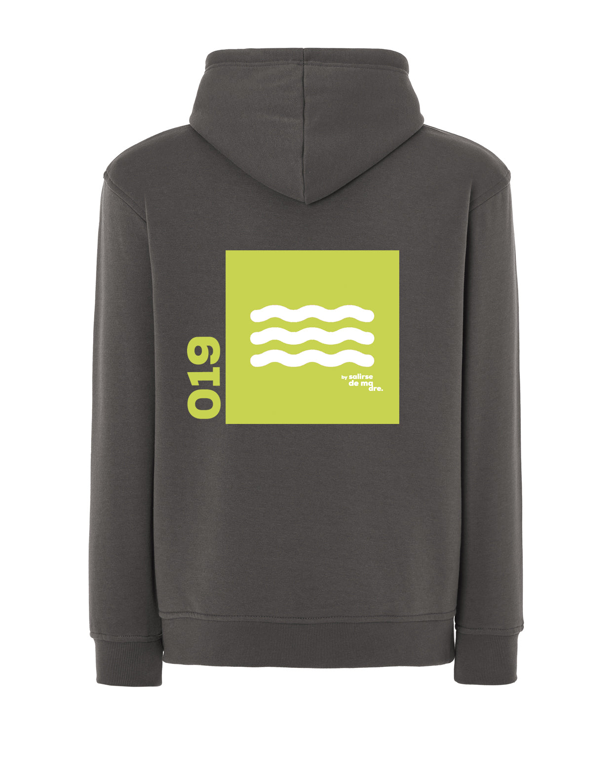 HOODIE "00" GRIS GRAFITO AND LIMA