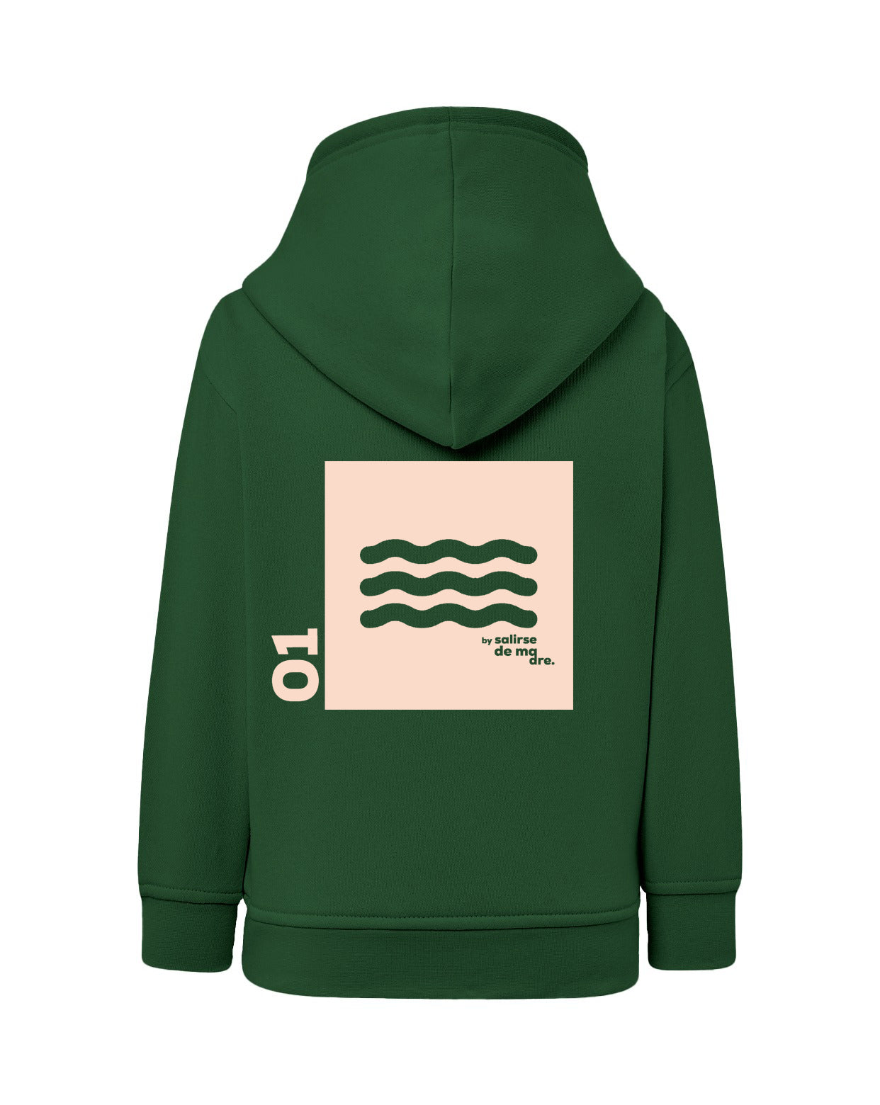 HOODIE "00" FOREST AND CREAM