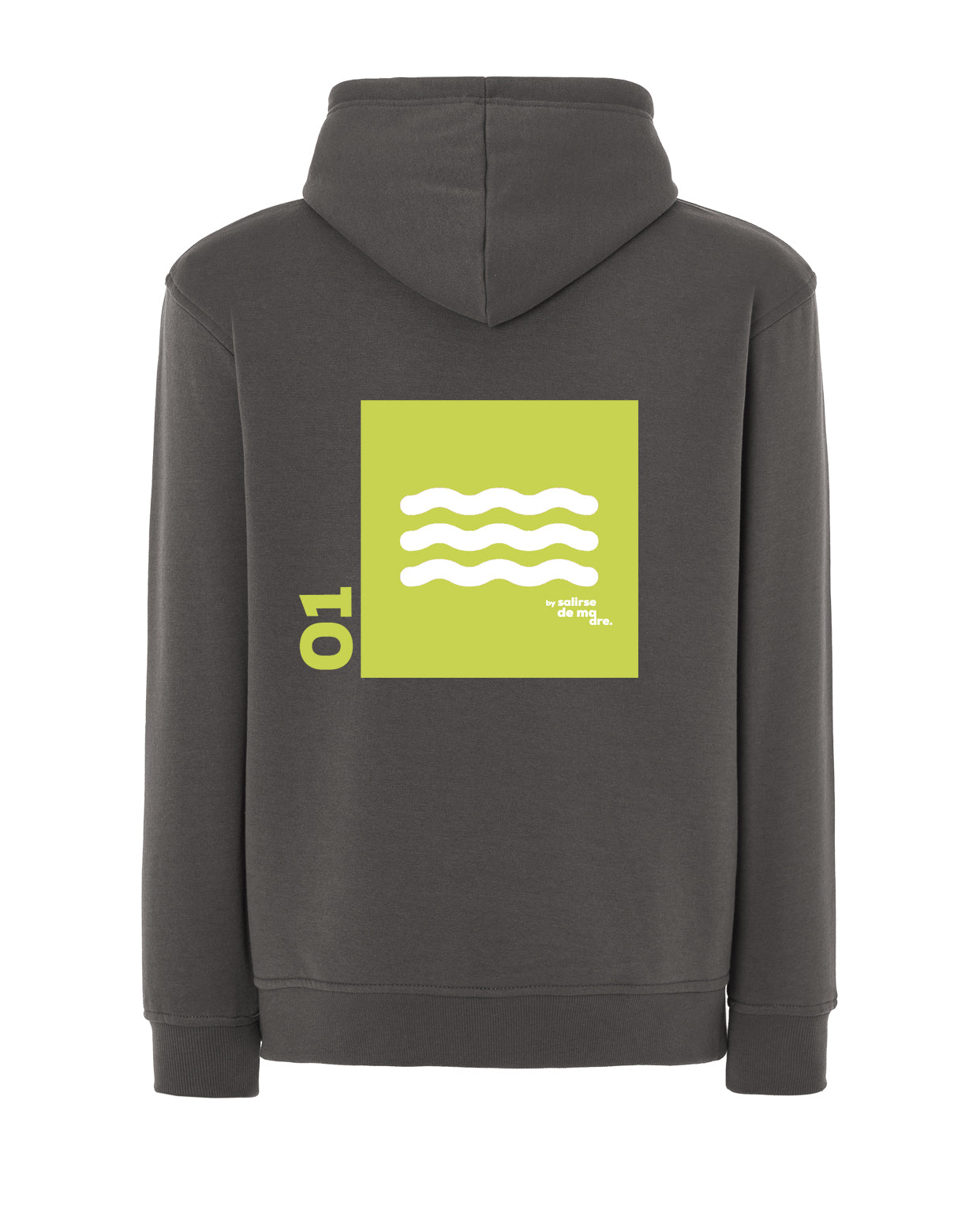 HOODIE "00" GRIS GRAFITO AND LIMA
