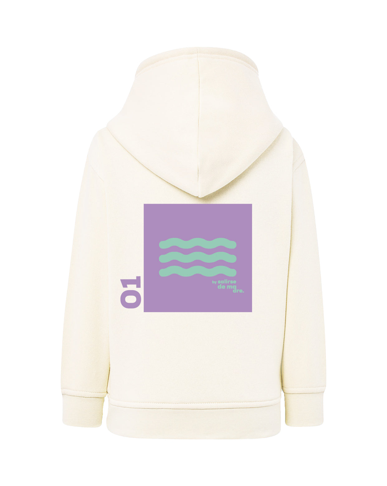 HOODIE "00" CREAM AND SOFT LILA