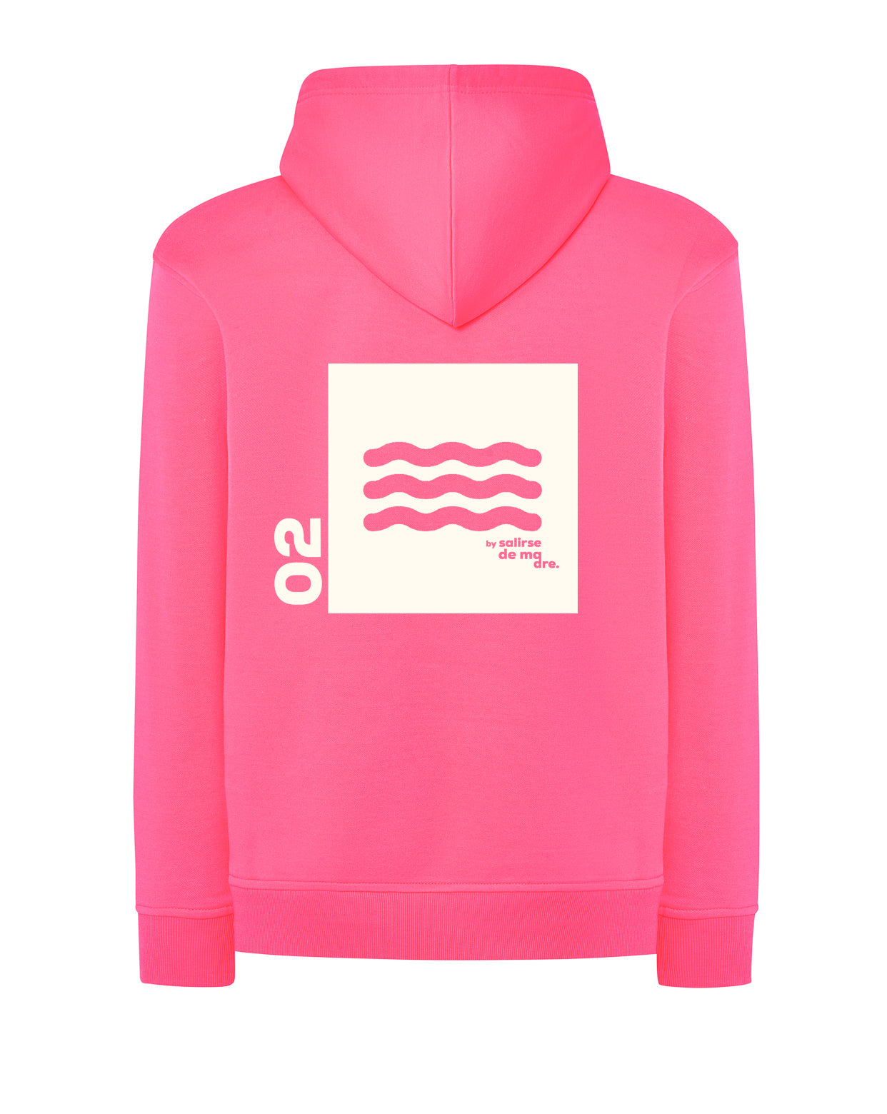 HOODIE BIG "00" FLUOR AND CREAM