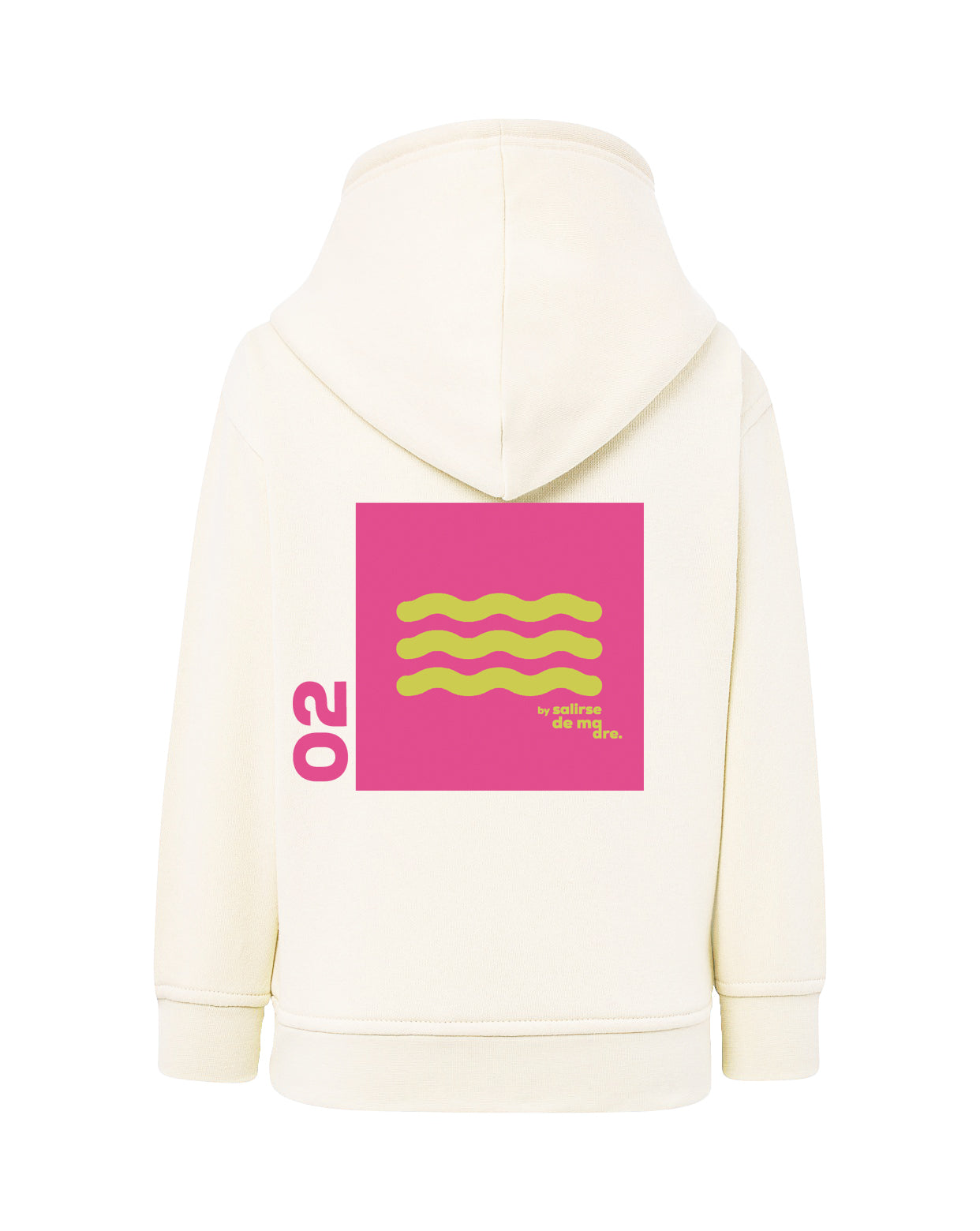 HOODIE "00" CREAM AND FUCSIA