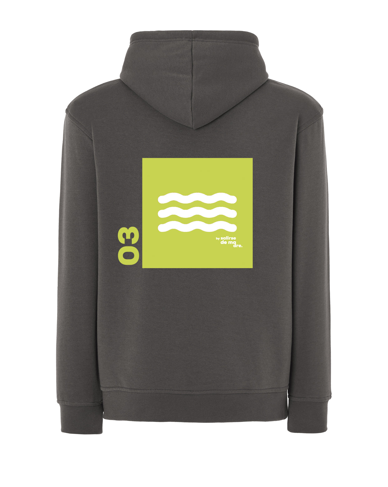 HOODIE "00" GRIS GRAFITO AND LIMA