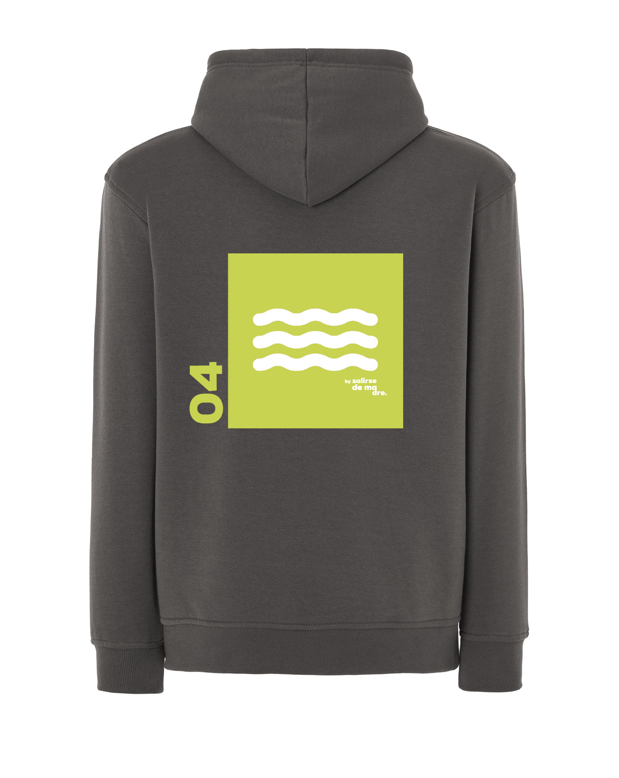 HOODIE "00" GRIS GRAFITO AND LIMA