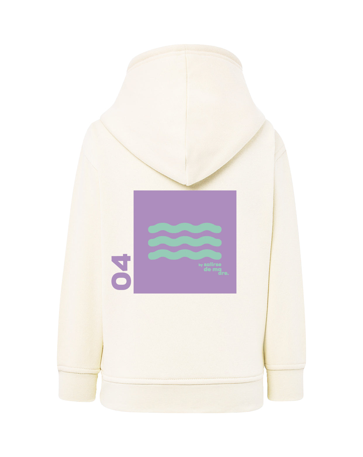 HOODIE "00" CREAM AND SOFT LILA