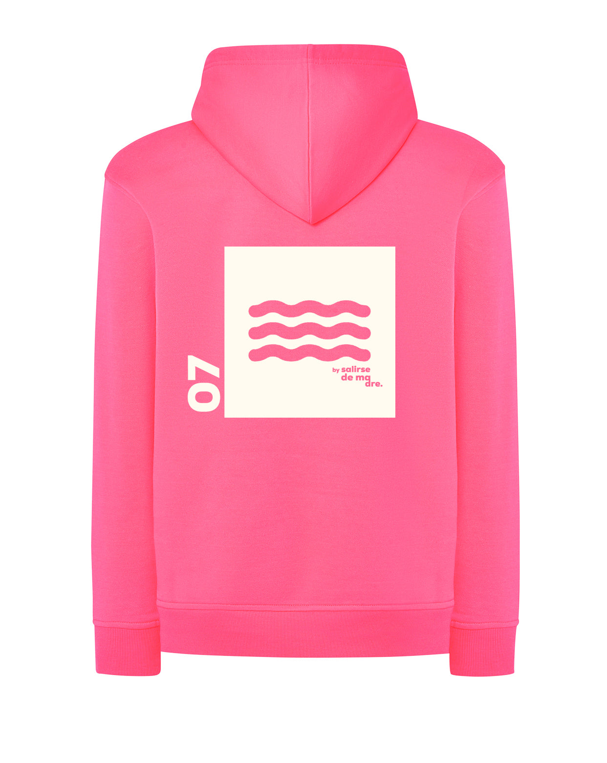 HOODIE BIG "00" FLUOR AND CREAM