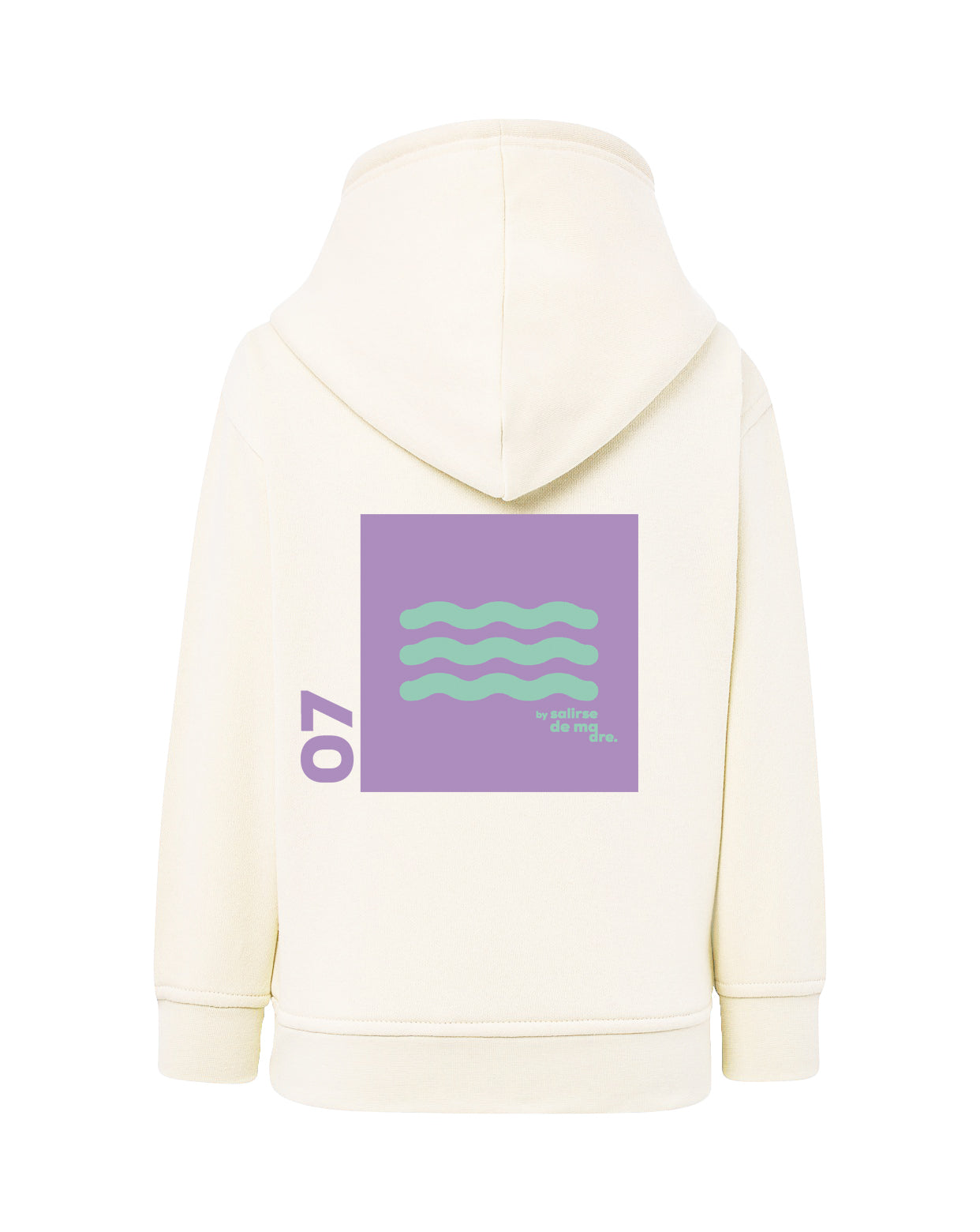 HOODIE "00" CREAM AND SOFT LILA