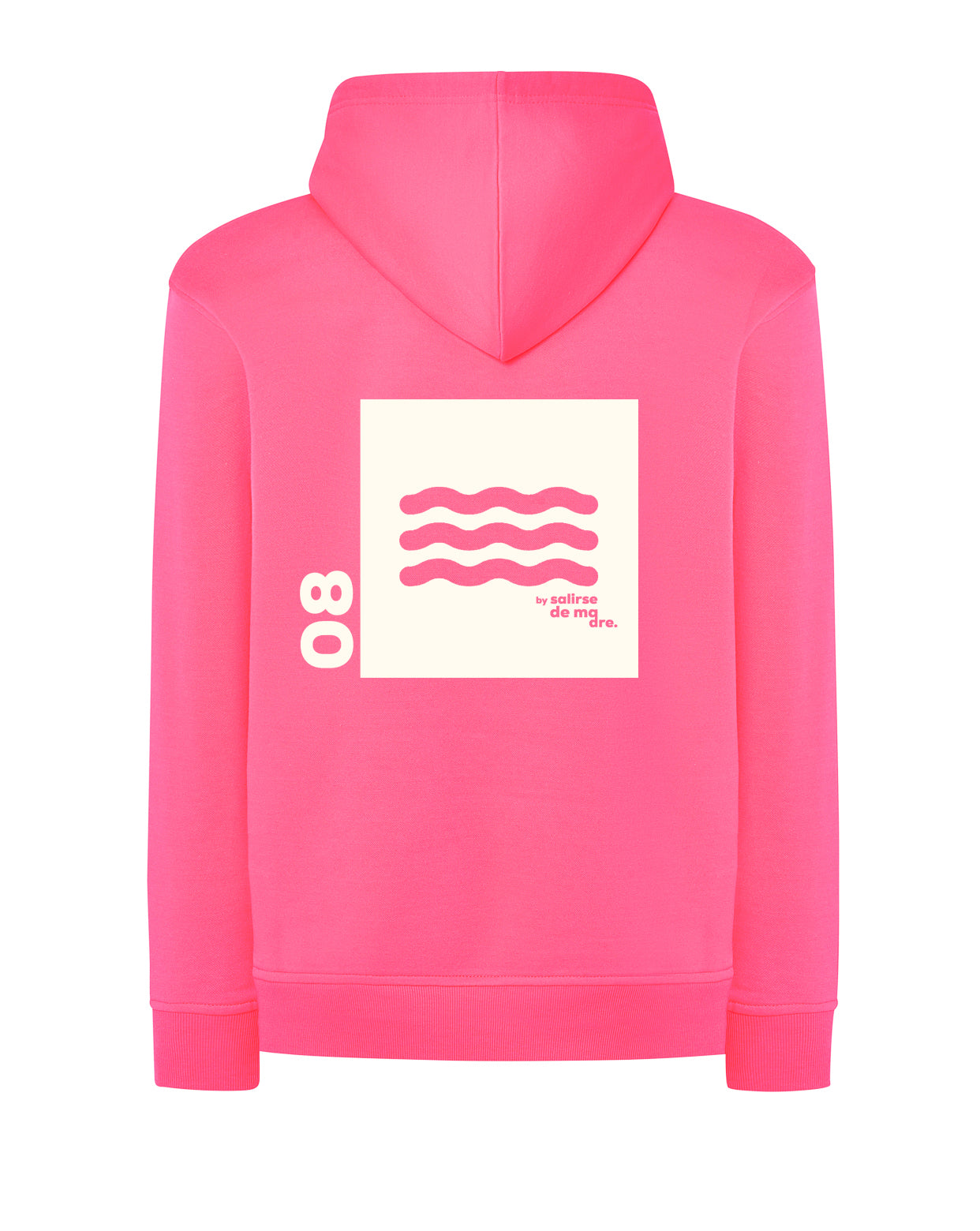 HOODIE BIG "00" FLUOR AND CREAM
