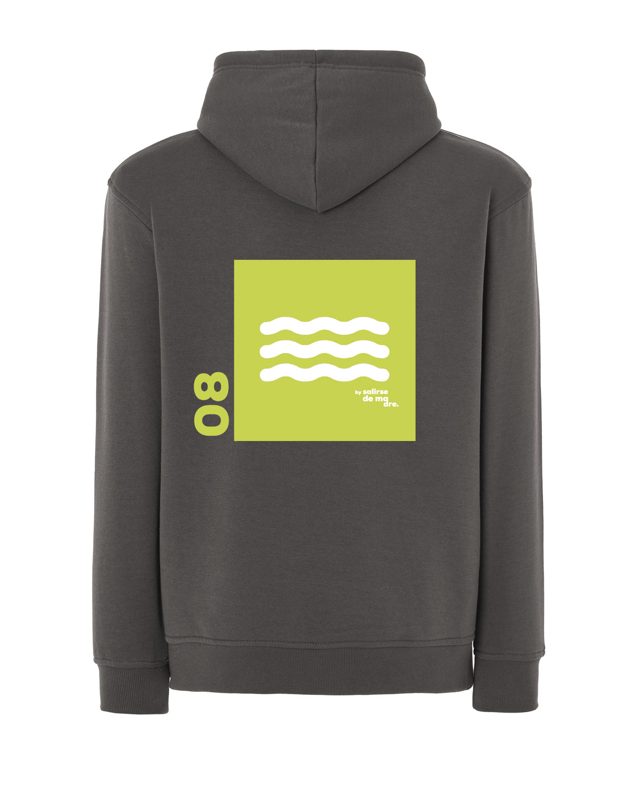 HOODIE "00" GRIS GRAFITO AND LIMA