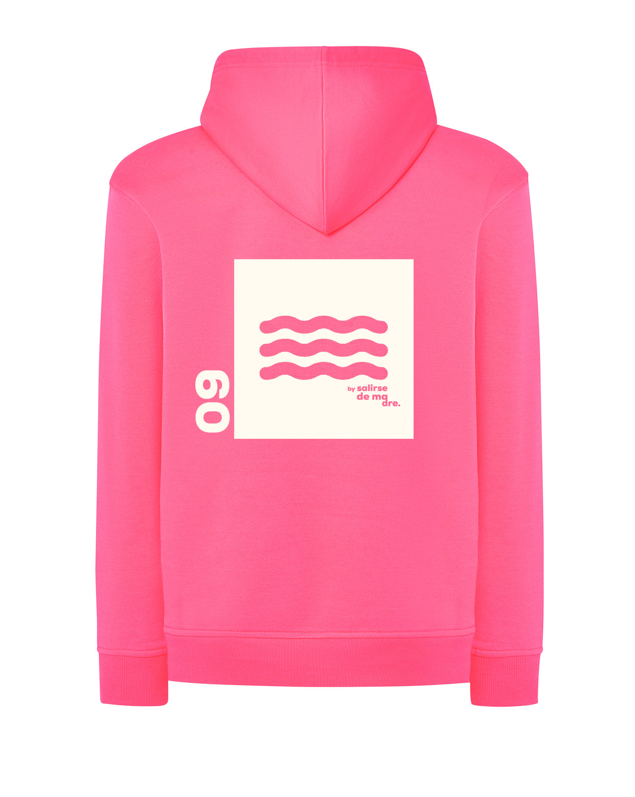 HOODIE BIG "00" FLUOR AND CREAM