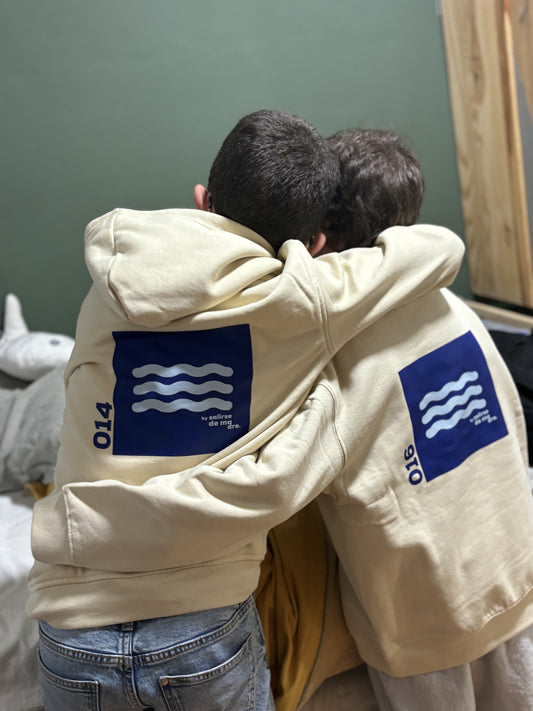 HOODIE "00" BUTTER AND BLUE