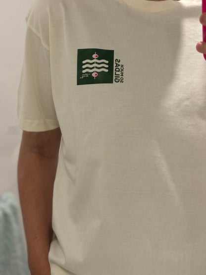 CAMISETA ADULTO "SO MUCH GILDAS" CREAM AND GREEN PIPARRA