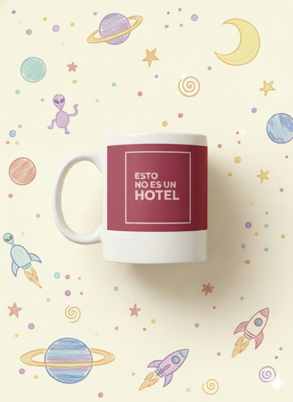TAZA "ESTO NO ES UN HOTEL" FUCSIA