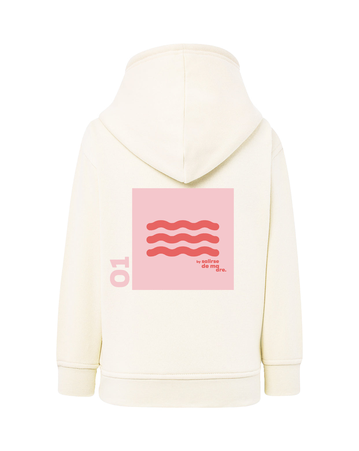 HOODIE "00" CREAM AND SOFT PINK