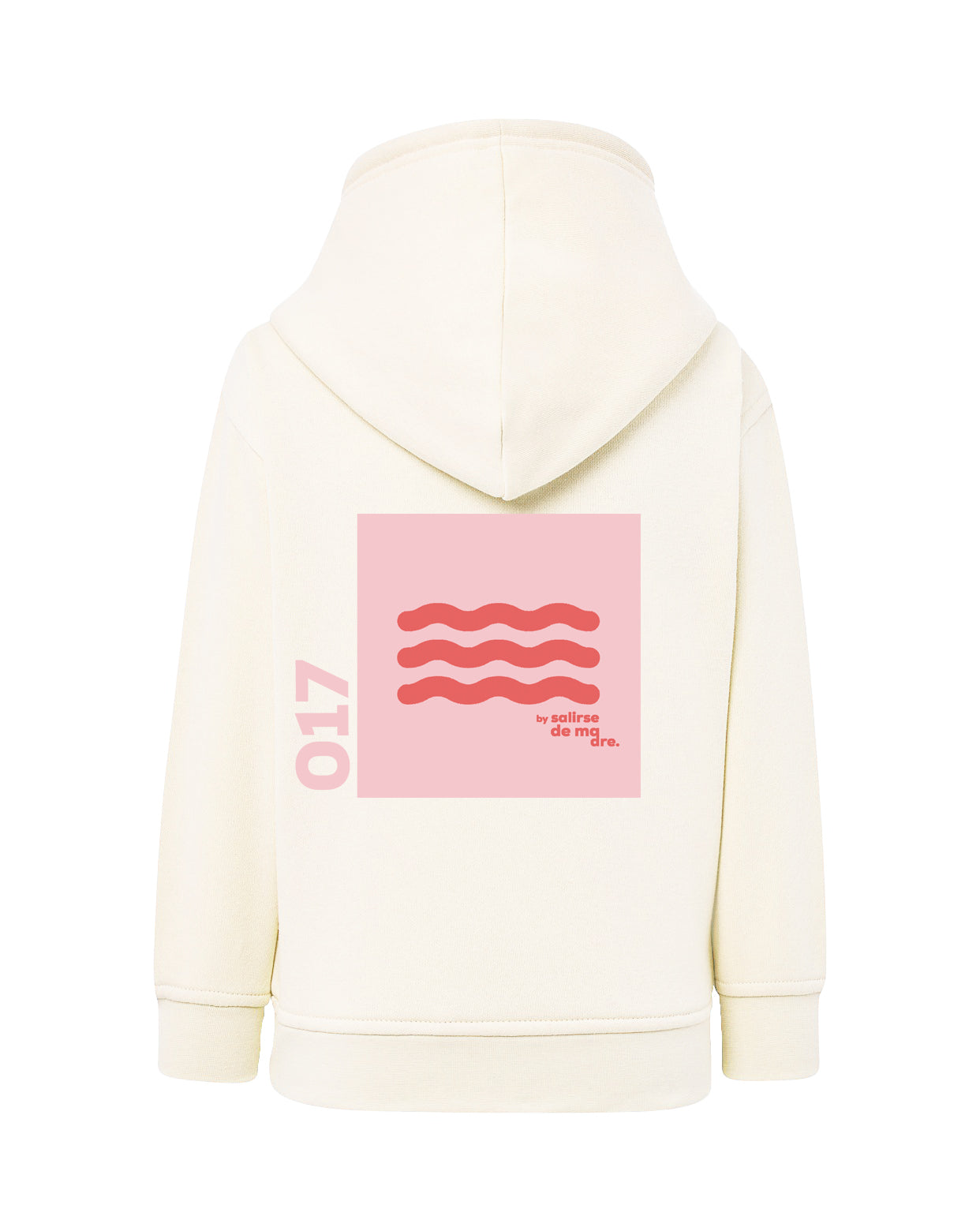 HOODIE "00" CREAM AND SOFT PINK
