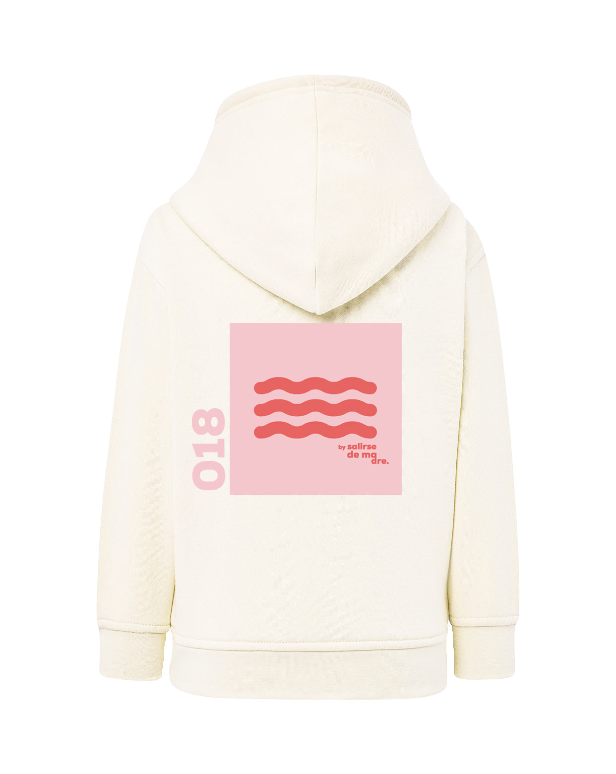 HOODIE "00" CREAM AND SOFT PINK