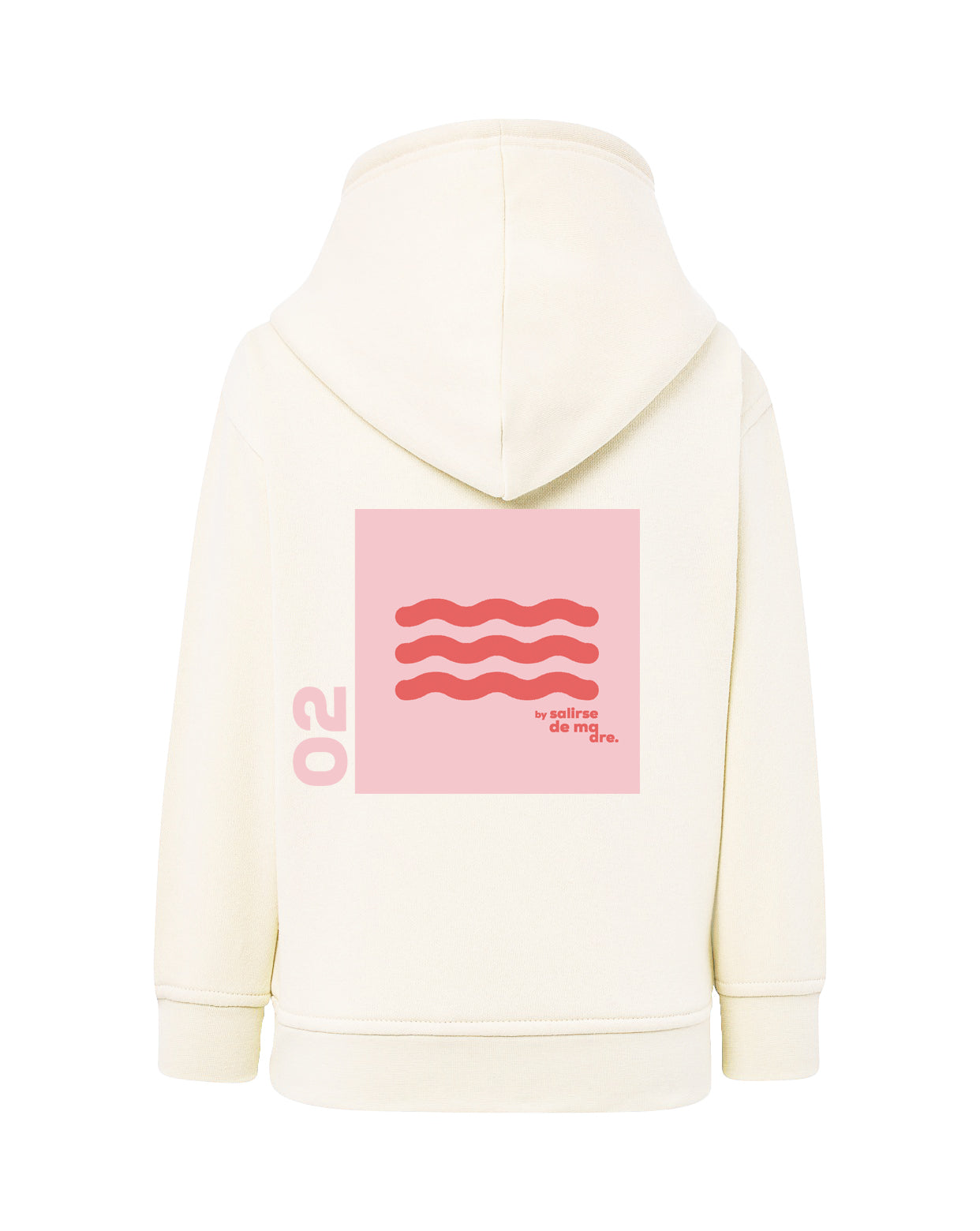 HOODIE "00" CREAM AND SOFT PINK
