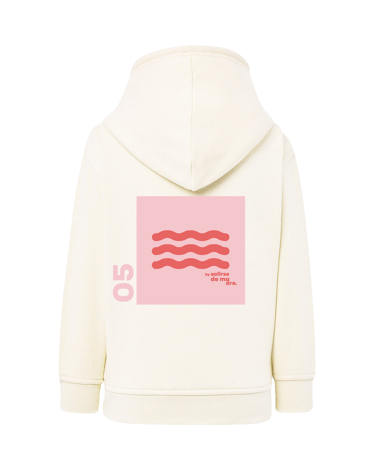 HOODIE "00" CREAM AND SOFT PINK