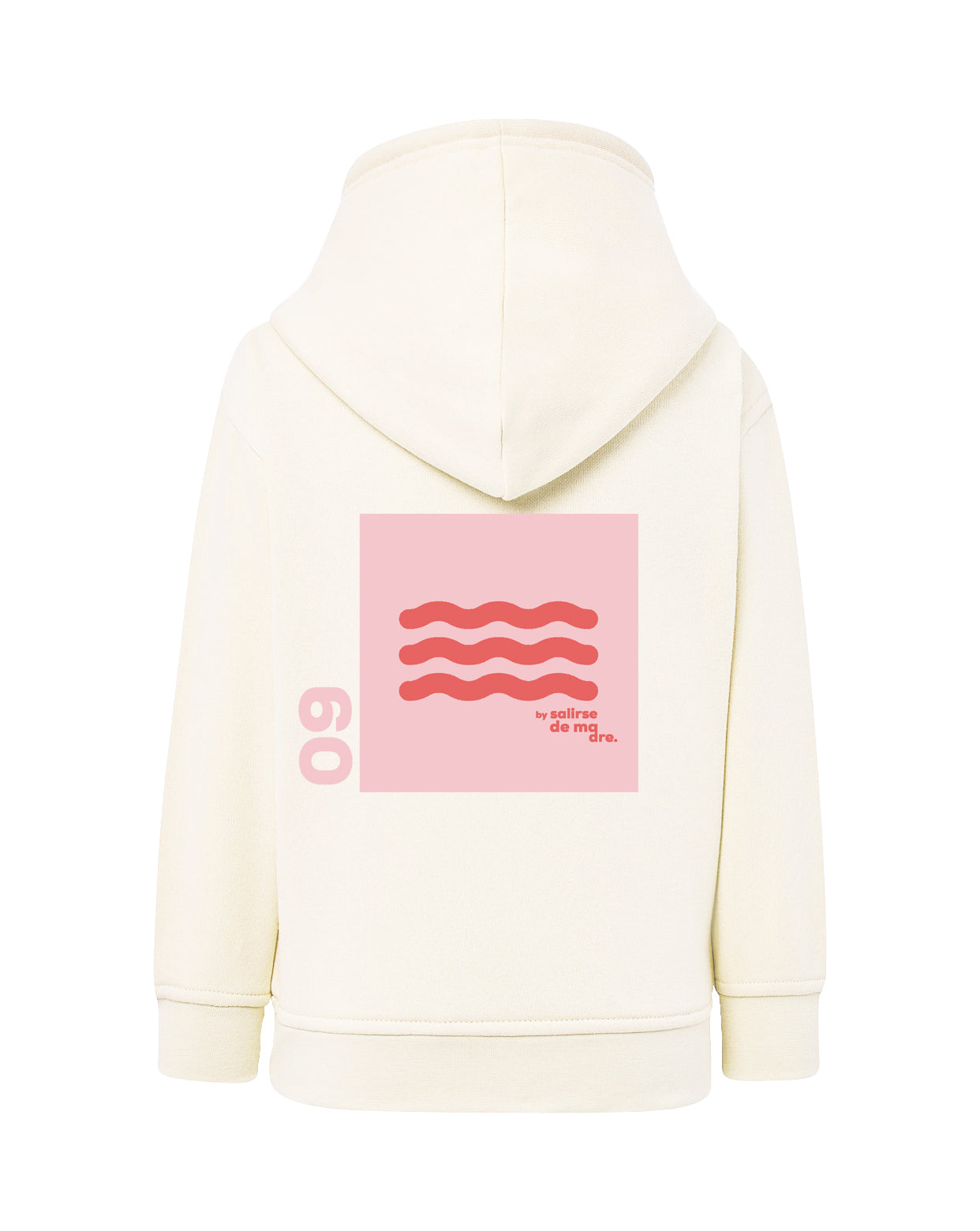 HOODIE "00" CREAM AND SOFT PINK