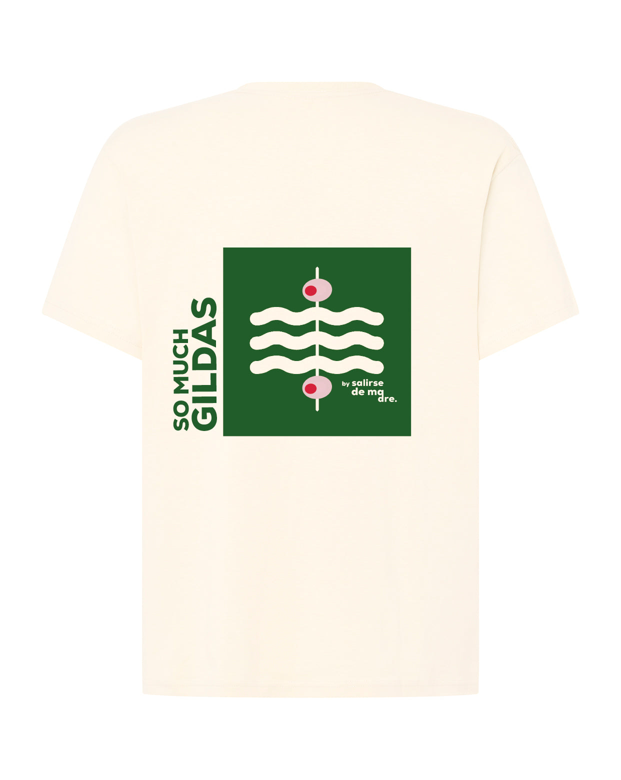CAMISETA ADULTO "SO MUCH GILDAS" CREAM AND GREEN PIPARRA