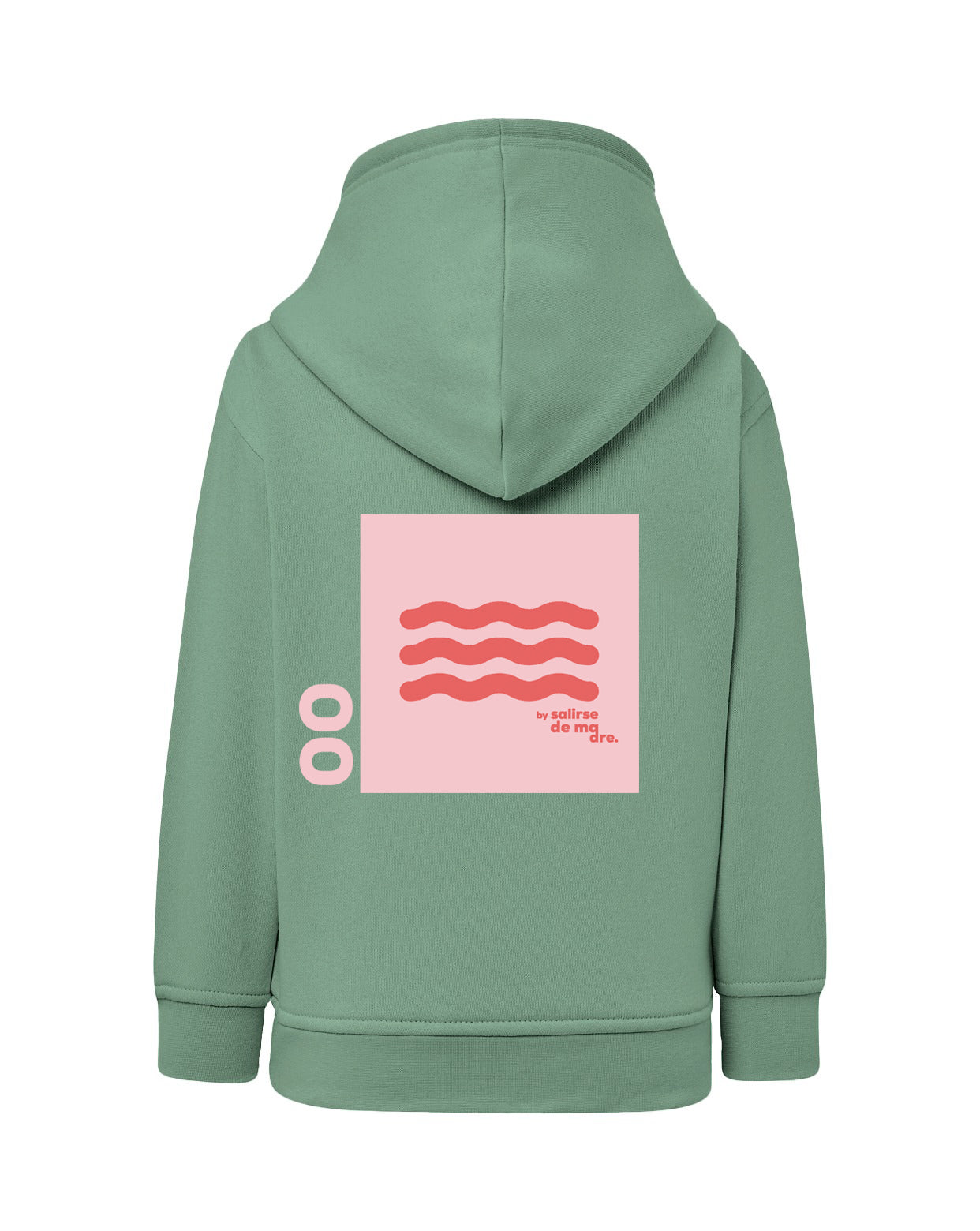 HOODIE "00" MINT AND SOFT PINK