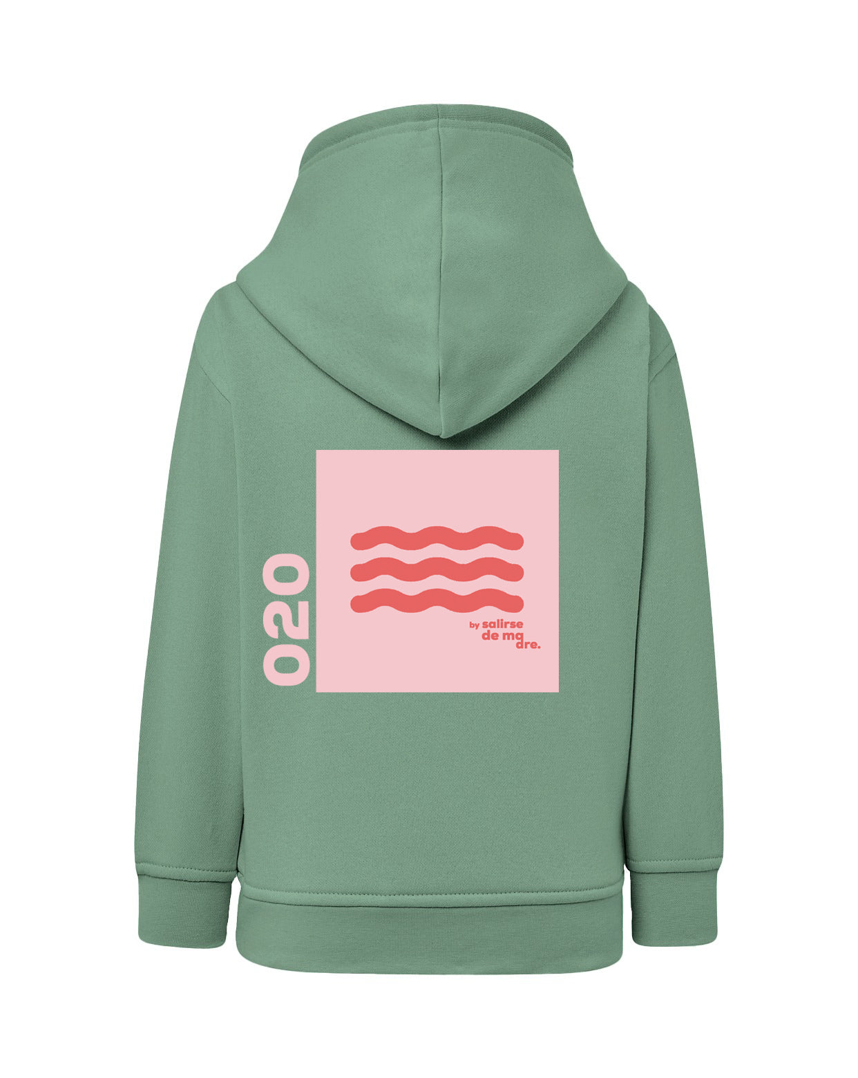 HOODIE "00" MINT AND SOFT PINK