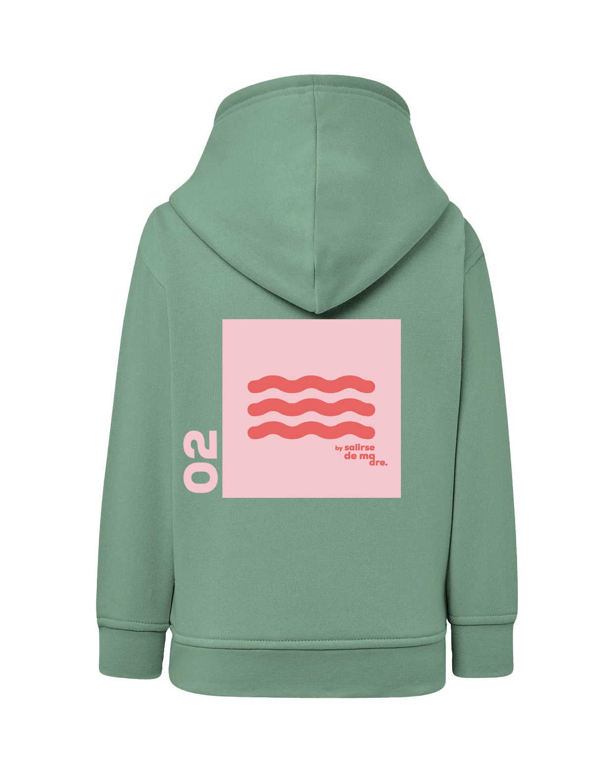 HOODIE "00" MINT AND SOFT PINK