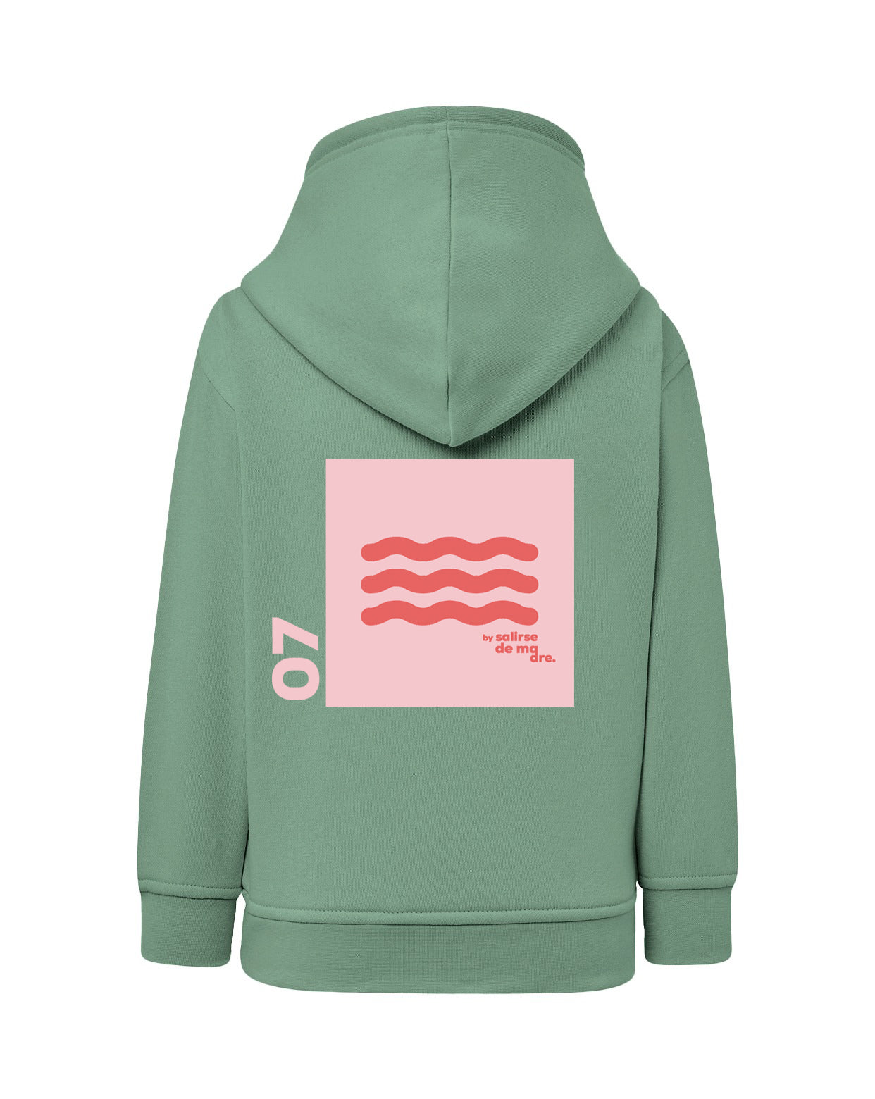 HOODIE "00" MINT AND SOFT PINK