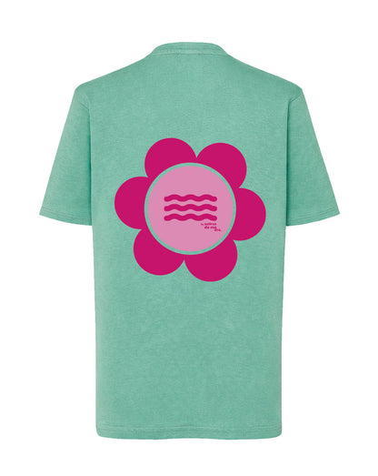 CAMISETA MINT "SO MUCH FLOWERS" FUCSIA Y ROSA