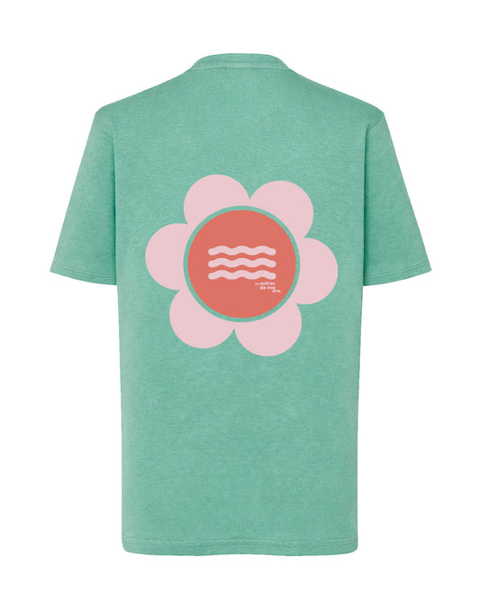 CAMISETA MINT "SO MUCH FLOWERS" ROSA Y CORAL