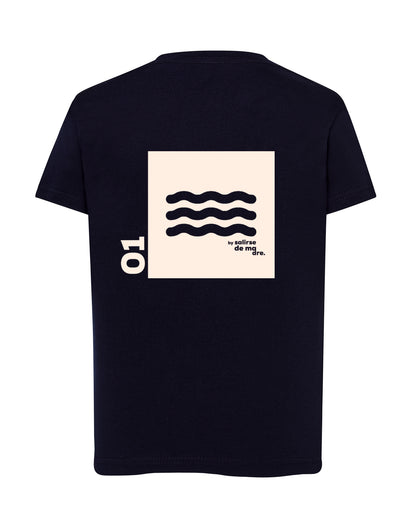 CAMISETA "00" AZUL NAVY AND CREAM